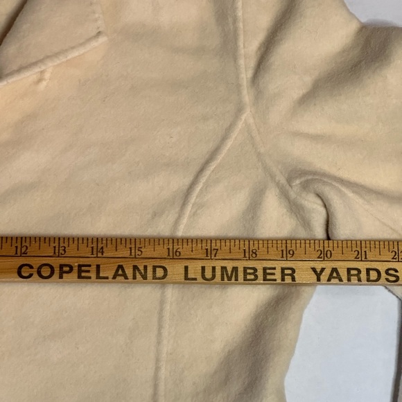 Talbots Italian Wool Cashmere Blend Cream Colored Button Down Blazer Ladies 10 - Picture 5 of 8